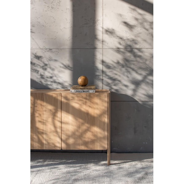 Komoda z litego drewna dębowego w naturalnym kolorze 220x85x42 cm Dvor – Gazzda-image-4