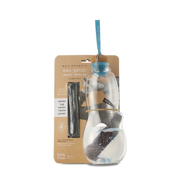 Niebieska butelka filtrująca z aktywnym węglem Black + Blum Eau Good, 800 ml-image-1