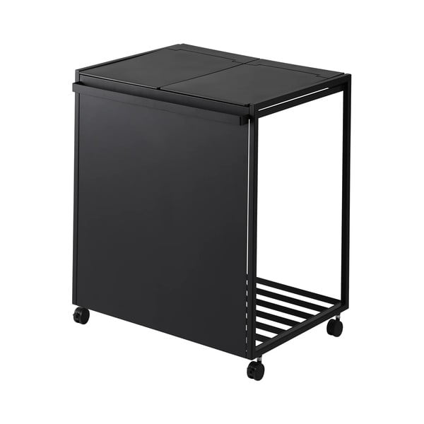 Czarny metalowy kosz na śmieci do segregacji odpadów Tower – YAMAZAKI