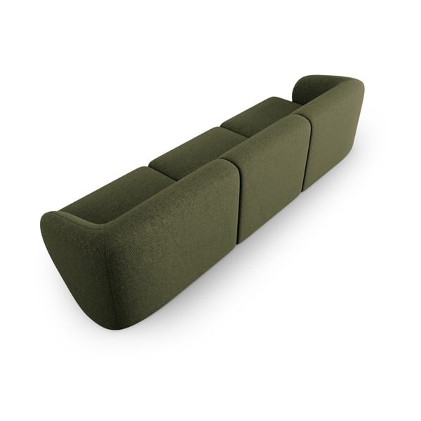 Zielona sofa  z tkaniny szenilowej 266 cm Paolo – Milo Casa-image-3