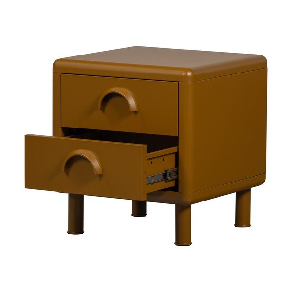 Metalowa szafka nocna w kolorze ochry Rune – WOOOD-image-3