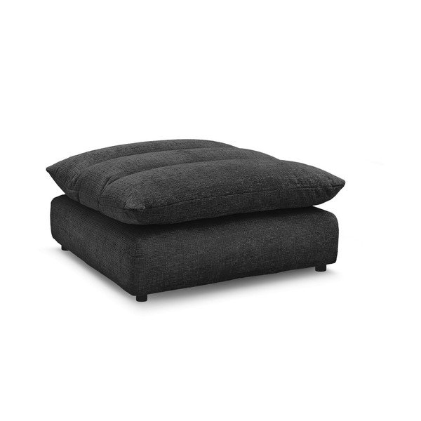 Czarny podnóżek z tkaniny szenilowej Neil – Bobochic Paris