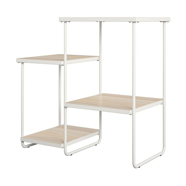 Biała konsola z blatem w dekorze jesionu 35x67 cm Dante – Støraa-image-4