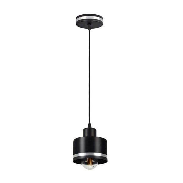 Czarna metalowa lampa wisząca ø 12 cm Wama – Candellux Lighting