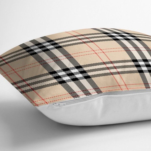 Beżowa dekoracyjna poszewka na poduszkę Minimalist Cushion Covers Flannel, 45x45 cm-image-1