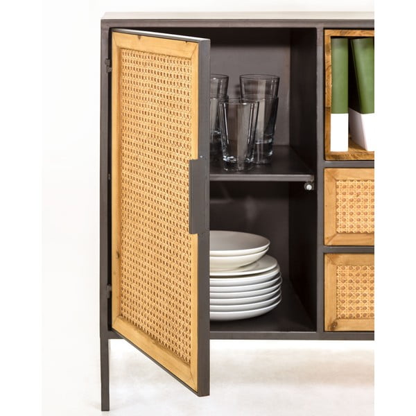 Czarno-brązowa komoda Kave Home Kyoko-image-1