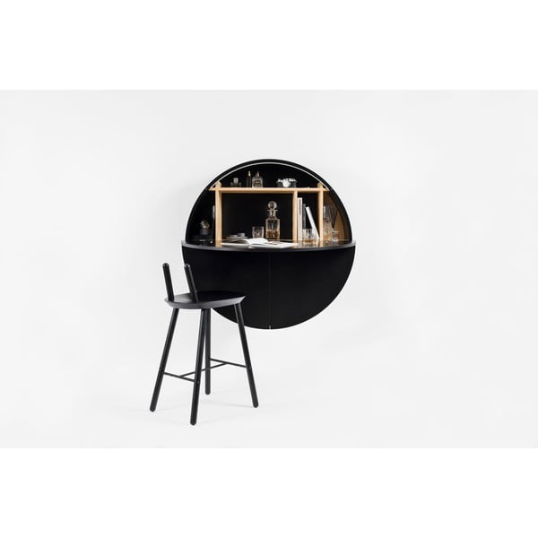 Czarne wielofunkcyjne biurko ścienne EMKO Pill-image-3