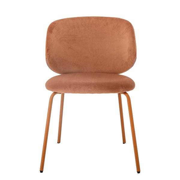Pomarańczowe aksamitne krzesła zestaw 2 szt. Ponte – Bloomingville-image-2
