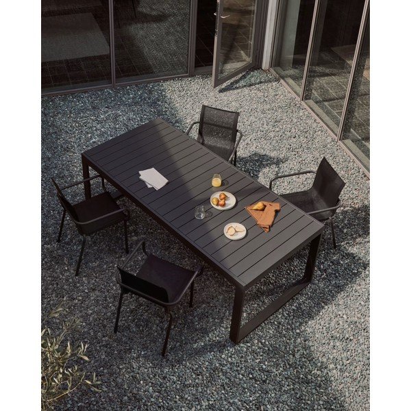 Metalowy stół ogrodowy 100.5x220 cm Galdana – Kave Home-image-1