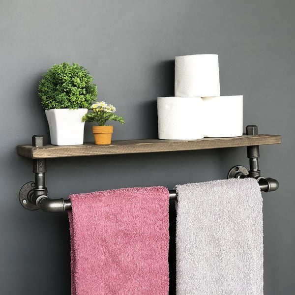 Półka drewniana z haczykami Raffan Pipe-image-2