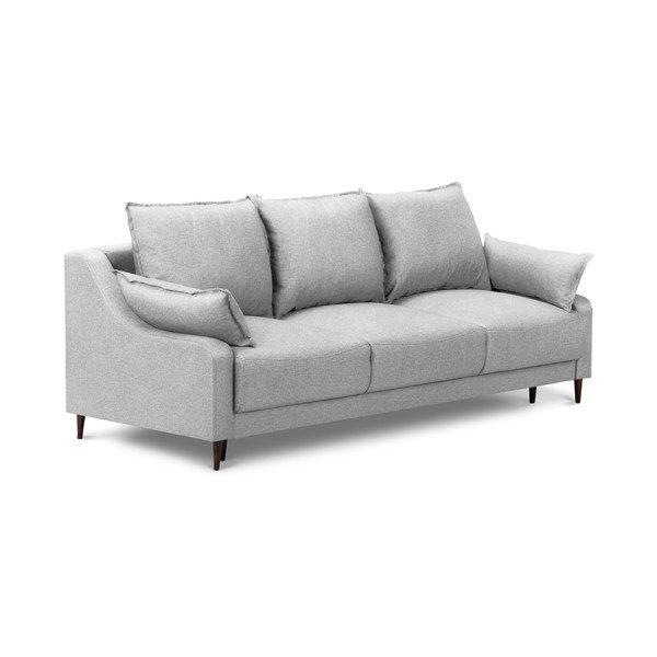 Jasnoszara rozkładana sofa ze schowkiem Mazzini Sofas Ancolie, 215 cm-image-2