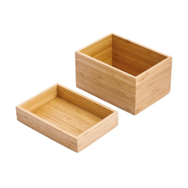 Bambusowy organizer łazienkowy na kosmetyki w naturalnym kolorze Isalys – MSV-image-3