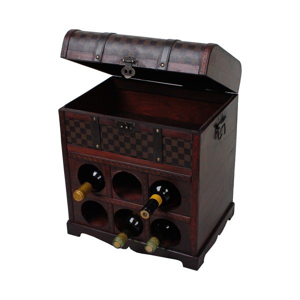 Brązowa szafka na wino liczba butelek 6, 41x48 cm – Deco Pleasure-image-3