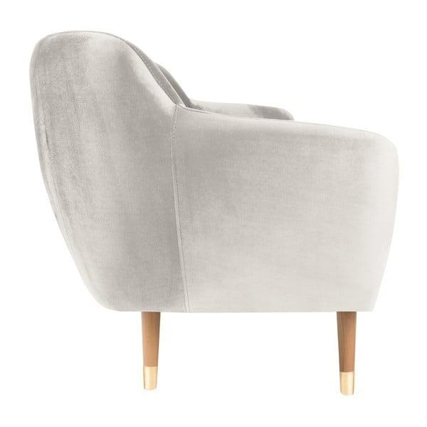 Kremowa aksamitna sofa Mazzini Sofas Benito, 158 cm-image-3