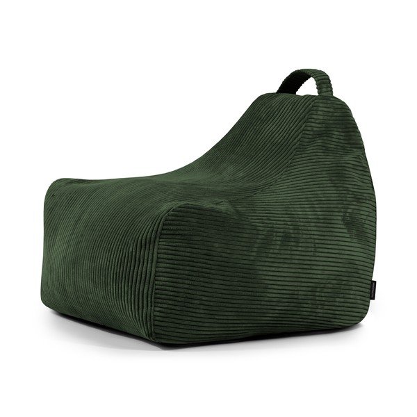 Zielony sztruksowy dziecięcy worek do siedzenia Game Amuse – SLOWDOWN