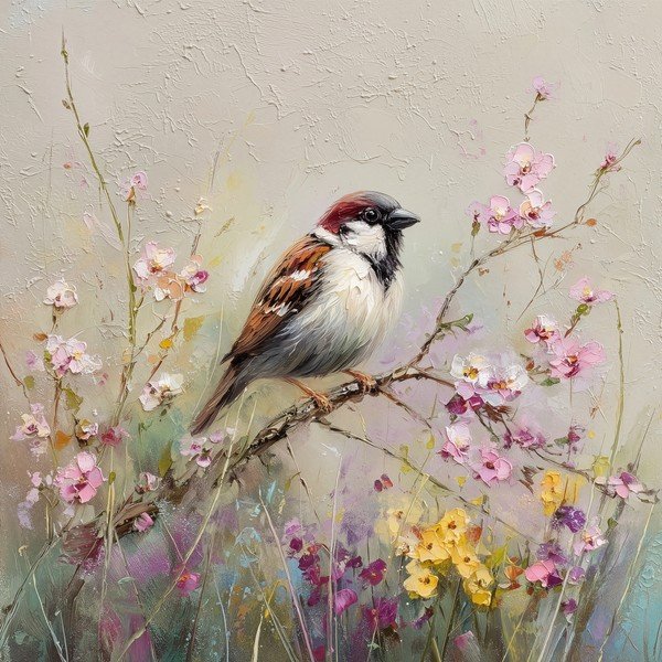 Obraz drukowany na płótnie 32x32 cm Sparrow – Styler
