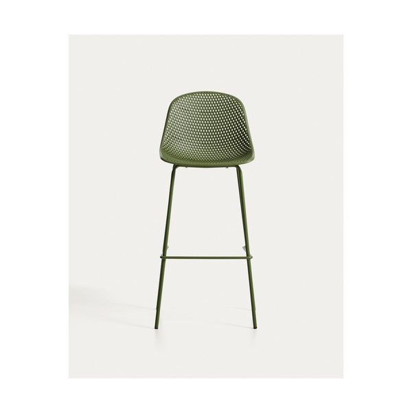 Zielony metalowy/plastikowy hoker ogrodowy Quinby – Kave Home-image-2