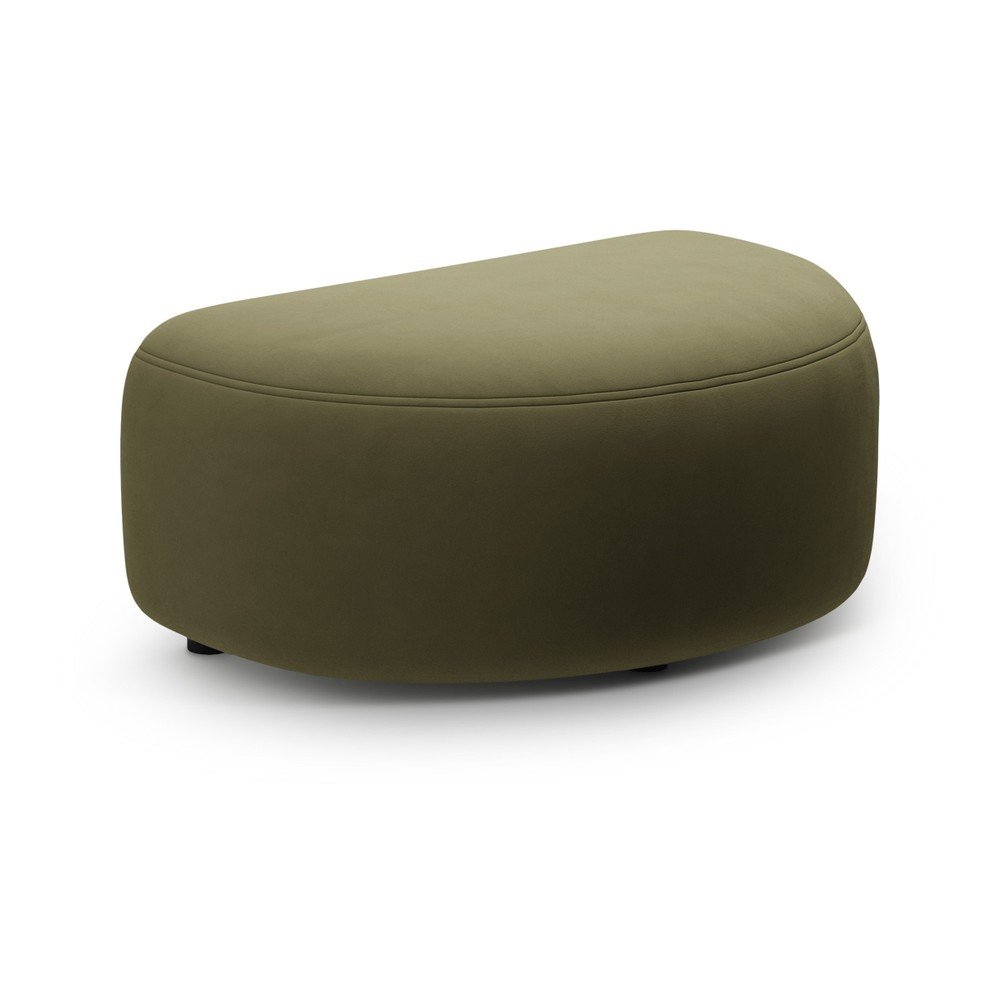 Zielony aksamitny podnóżek Kate – Micadoni