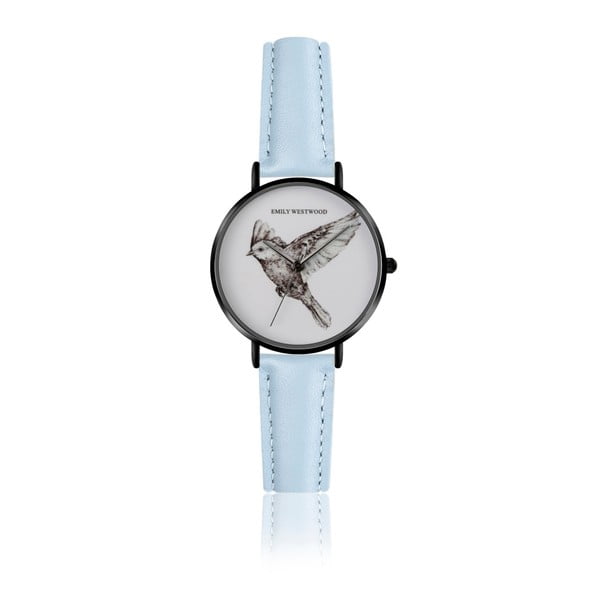 Zegarek damski z jasnoniebieskim paskiem ze skóry Emily Westwood