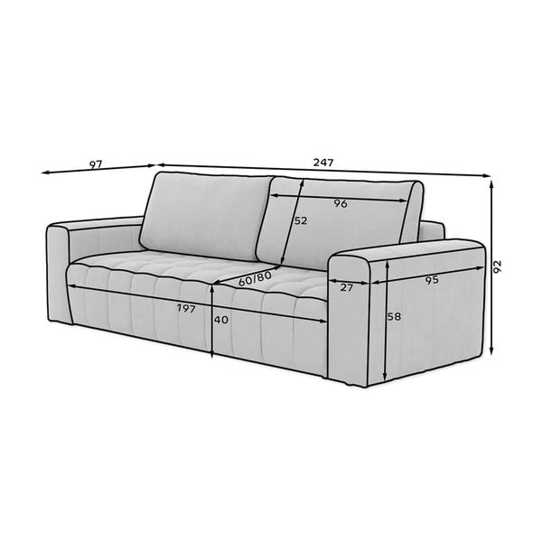 Ciemnoniebieska aksamitna rozkładana/ze schowkiem sofa 247 cm Lazaro – ELTAP-image-3