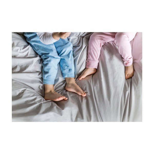 Jasnoszara poszwa na kołdrę dwuosobowa/przedłużona z bawełny egipskiej 200x220 cm Perla – WeLoveBeds-image-3