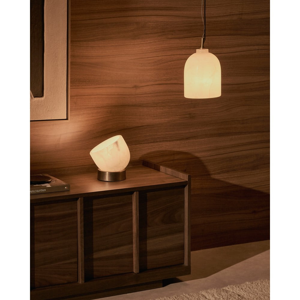 Lampa stołowa w kremowo-mosiężnym kolorze (wysokość 17 cm) Shenli – Kave Home (zdjęcie 4)