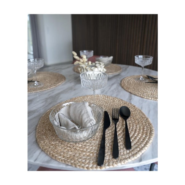 Maty stołowe z juty zestaw 4 szt. ø 38 cm Bombay – House Nordic-image-4