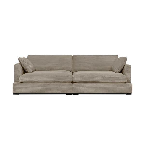 Beżowa sztruksowa sofa 266 cm Mobby – Scandic
