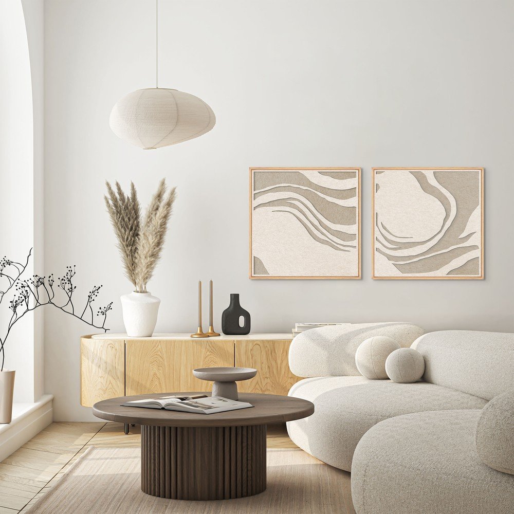 Obraz akustyczny 3D z ramą w zestawie 62x62 cm Silent Whisper 1 – Malerifabrikken (zdjęcie 3)