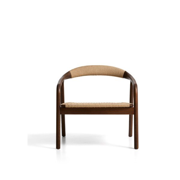 Fotel drewniany/bez obicia w ciemnym naturalnym kolorze Derile – Kave Home-image-4