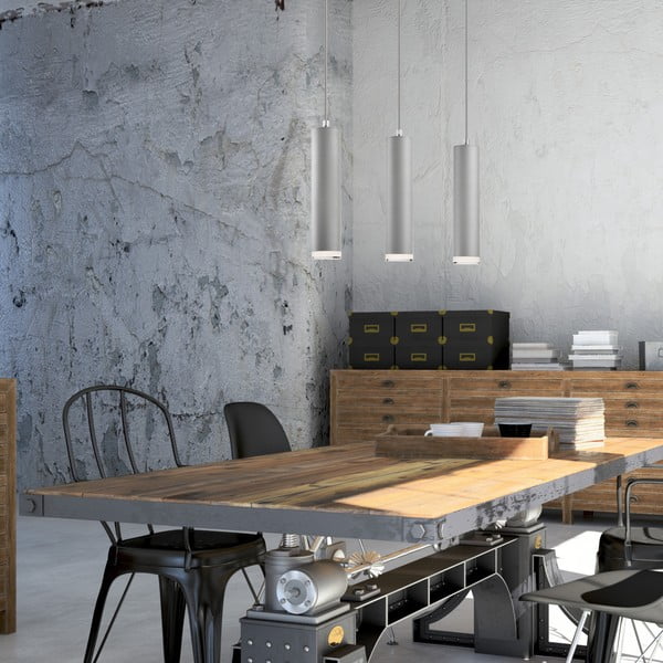 Szara lampa wisząca − LAMKUR-image-2