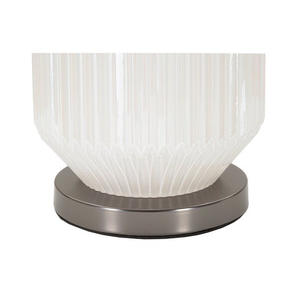 Szara lampa stołowa z tekstylnym kloszem (wysokość 65 cm) Brighty – Mauro Ferretti-image-2