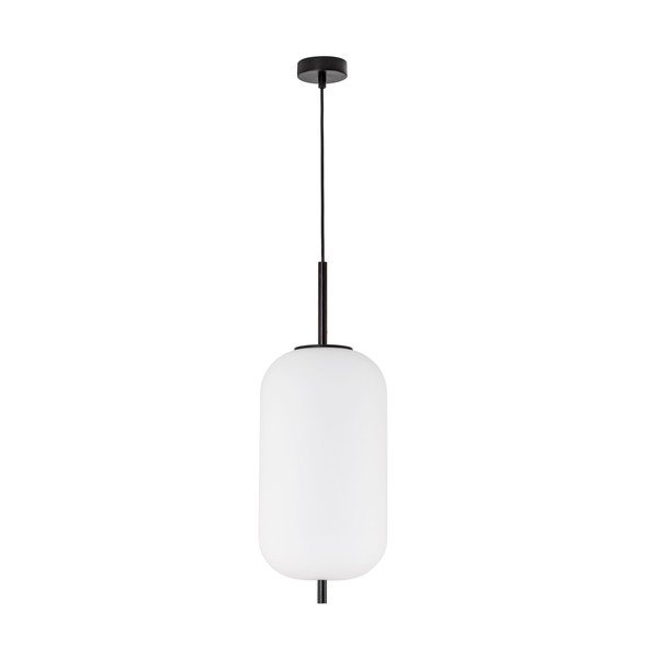 Biała/czarna szklana lampa wisząca ø 22 cm Lato – Nova Luce