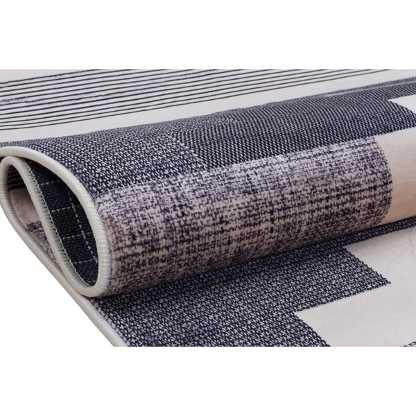 Szaro-beżowy dywan odpowiedni do prania 160x100 cm − Vitaus-image-3