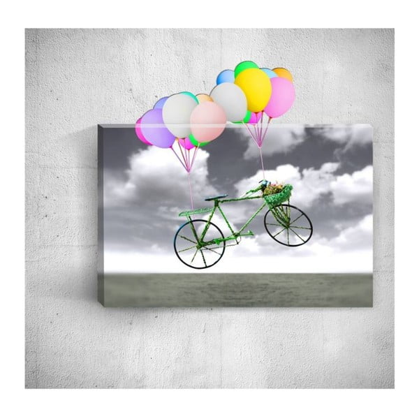 Obraz 3D Mosticx Bike With Balloons, 40x60 cm