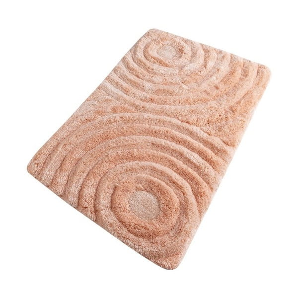 Łososiowy dywanik łazienkowy Confetti Bathmats Wave Somon, 60x100 cm