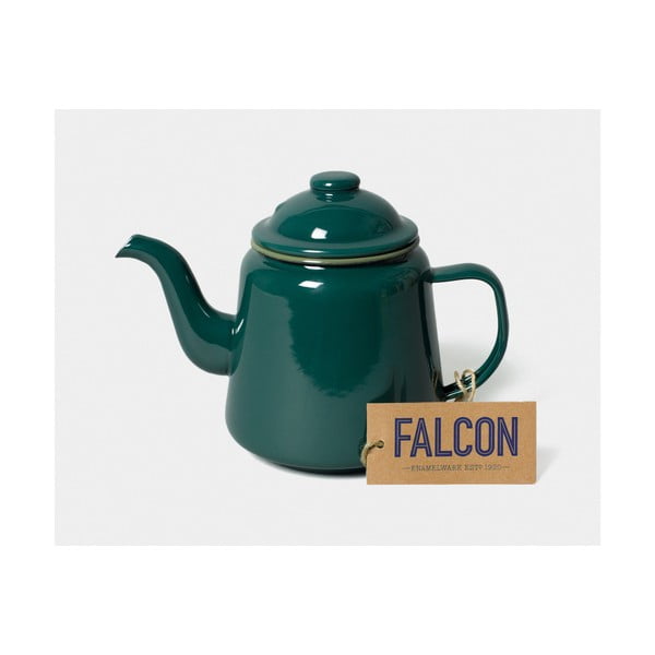 Zielony emaliowany dzbanek do herbaty Falcon Enamelware, 1 l