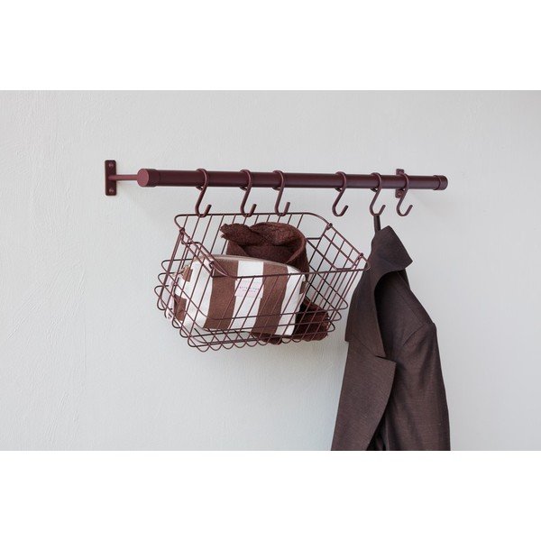 Bordowy wieszak ścienny ze stali nierdzewnej 70 cm Hang-It – Mette Ditmer Denmark-image-3