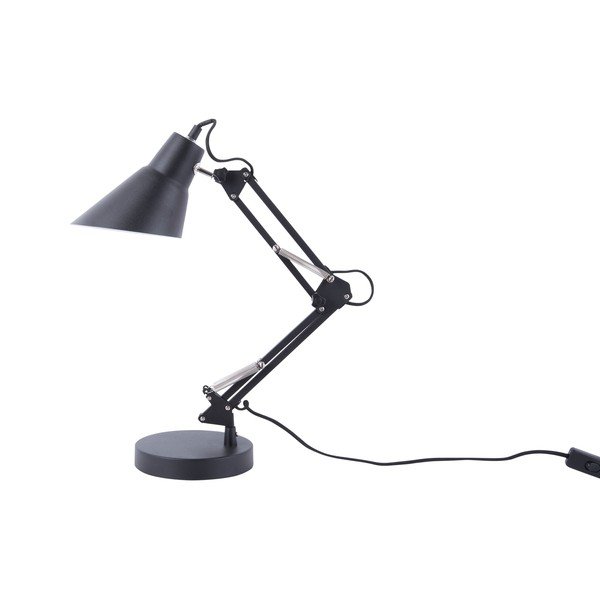 Czarna żelazna lampa stołowa Leitmotiv Fit