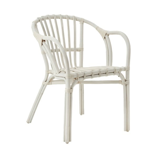 Białe krzesło z rattanu Premier Housewares Havana