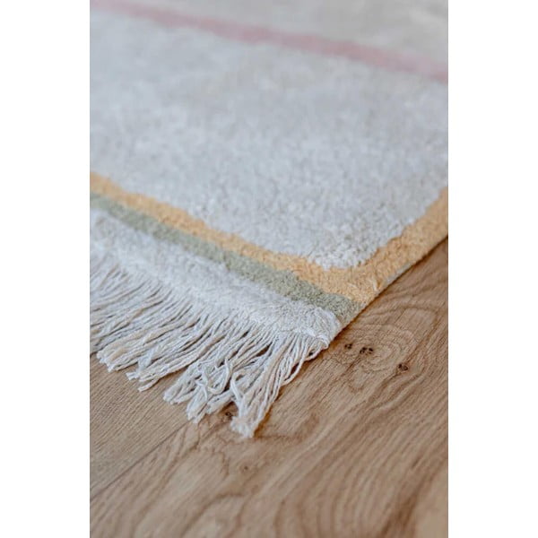 Różowo-kremowy bawełniany dywan tkany ręcznie odpowiedni do prania 200x300 cm Lanes Vintage Nude – Lorena Canals-image-3