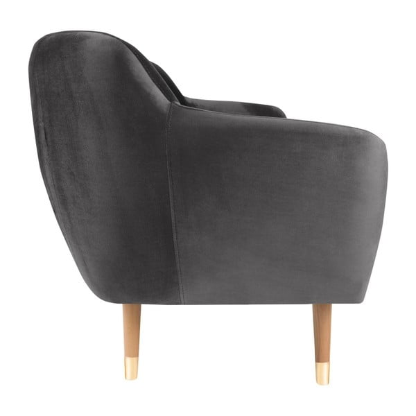 Szary aksamitny fotel Mazzini Sofas Benito-image-4