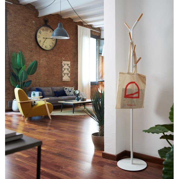 Biały wieszak stojący Kave Home Bren-image-1