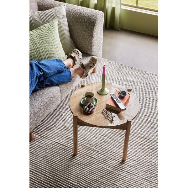 Okrągły stolik z kamiennym blatem ø 60 cm Trava – Hübsch-image-2