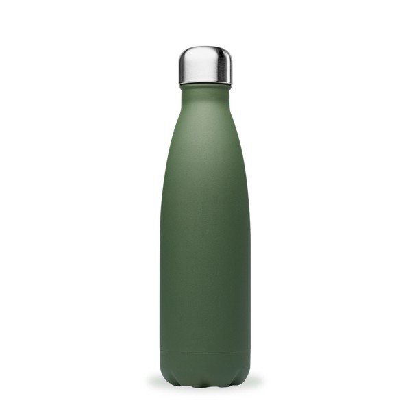 Zielona butelka podróżna ze stali nierdzewnej 500 ml Granite – Qwetch-image-1