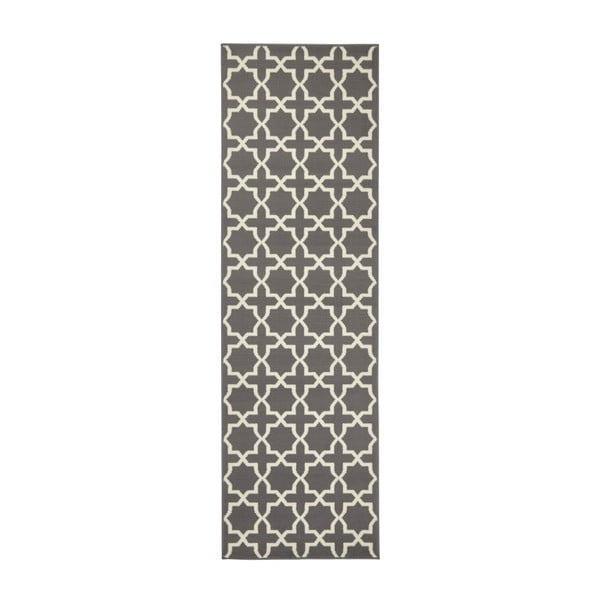 Szaro-biały chodnik Hanse Home Basic Glam, 80x450 cm