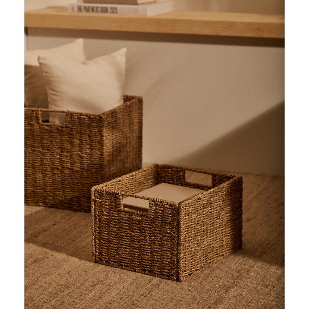 Koszyki zestaw 2 szt. do regału z trawy morskiej 32x27x22 cm Tossa – Kave Home (zdjęcie 3)