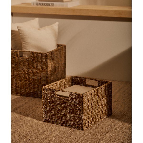 Koszyki zestaw 2 szt. do regału z trawy morskiej 32x27x22 cm Tossa – Kave Home-image-2