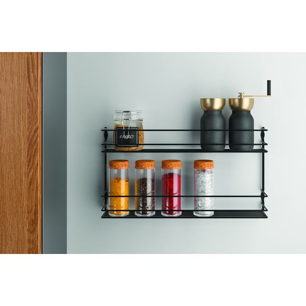 Stalowy ścienny organizer na przyprawy Pepito – Metaltex-image-1