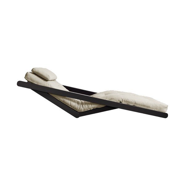 Szezlong rozkładany z beżowym pokryciem Karup Design Figo Black/Beige-image-2